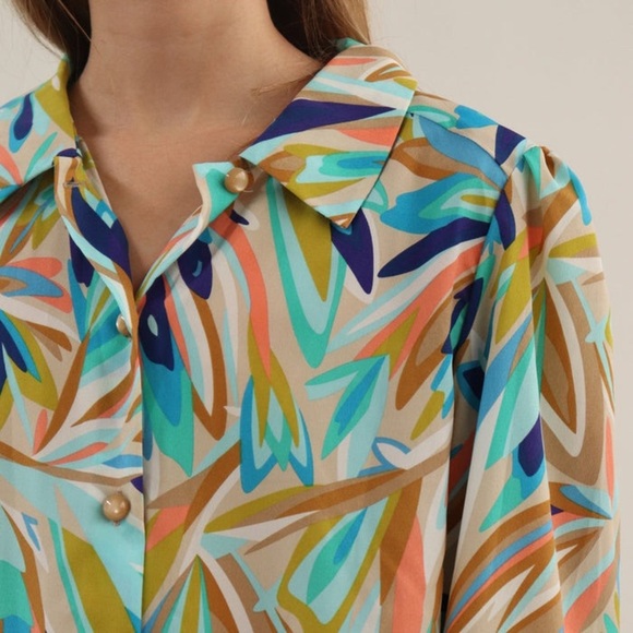 MISSONI for TARGET Multicolor Abstract Buttondown Shirt - Picture 2 of 11